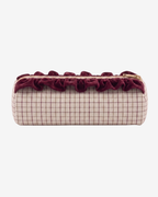 Personalized Lucca Pouch – Burgundy Windowpane Check