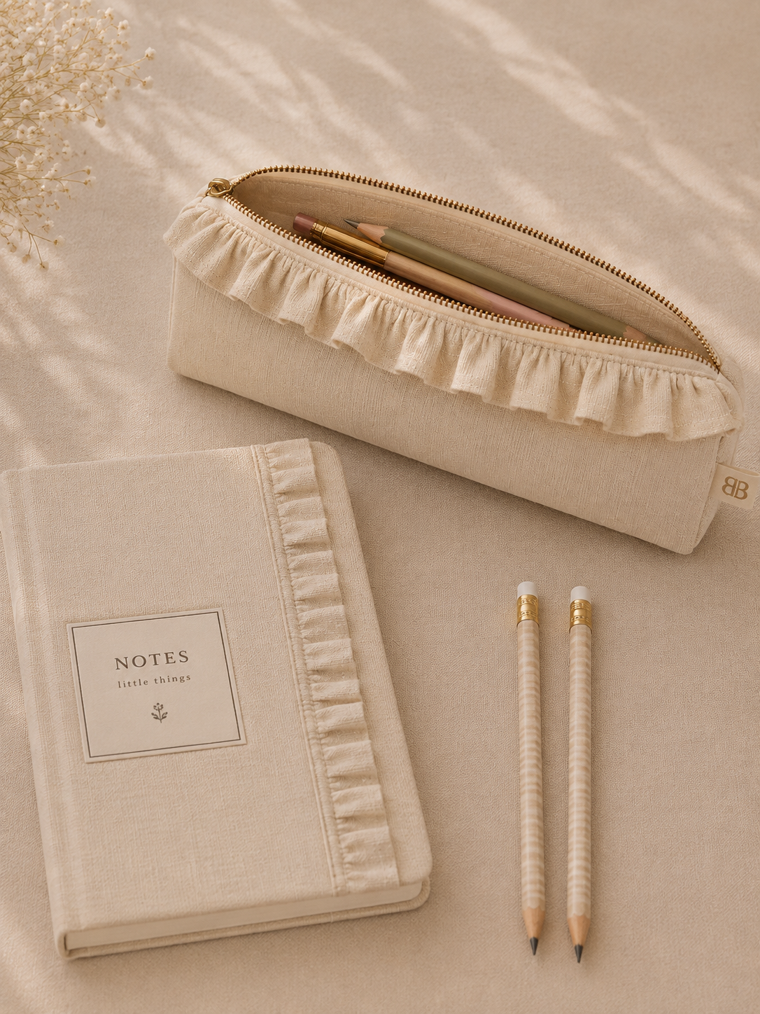 Personalized Milano Pouch – Beige Sackcloth