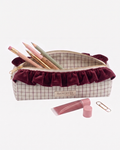 Personalized Lucca Pouch – Burgundy Windowpane Check
