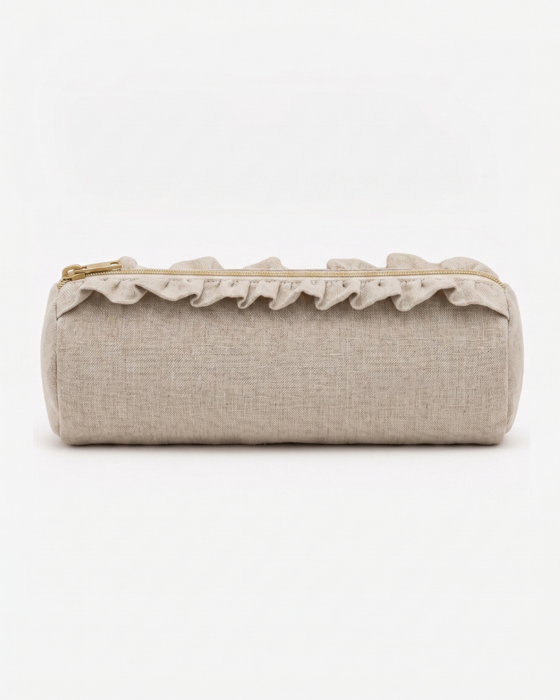 Personalized Milano Pouch – Beige Sackcloth