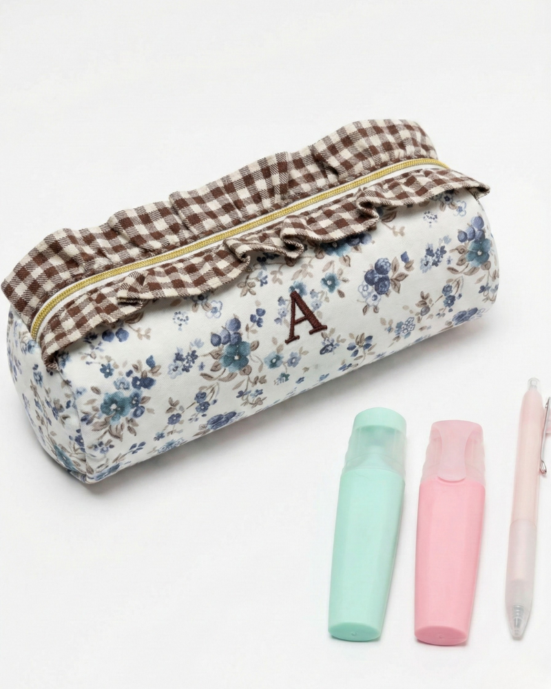 Estuche personalizado de algodón con flores azules Banoffee