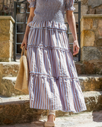 Falda Brown stripes