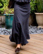 Terracota Skirt – Organic Cotton Seersucker Check