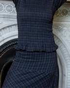 Terracota Skirt – Organic Cotton Seersucker Check