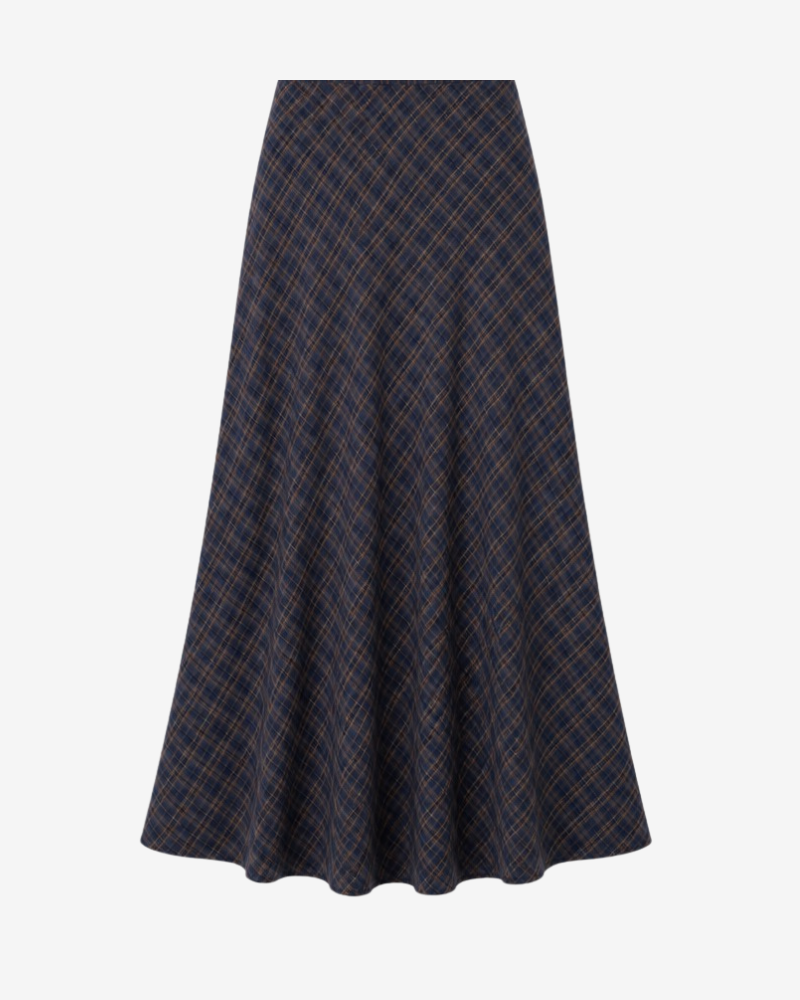 Terracota Skirt – Organic Cotton Seersucker Check
