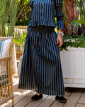 Toscana Skirt – Navy and Green Striped