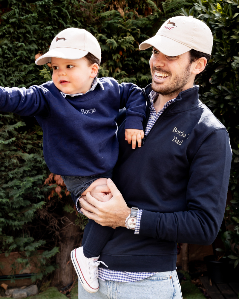 Pack Sudadera Zip personalizada adulto + sudadera cuello redondo niño