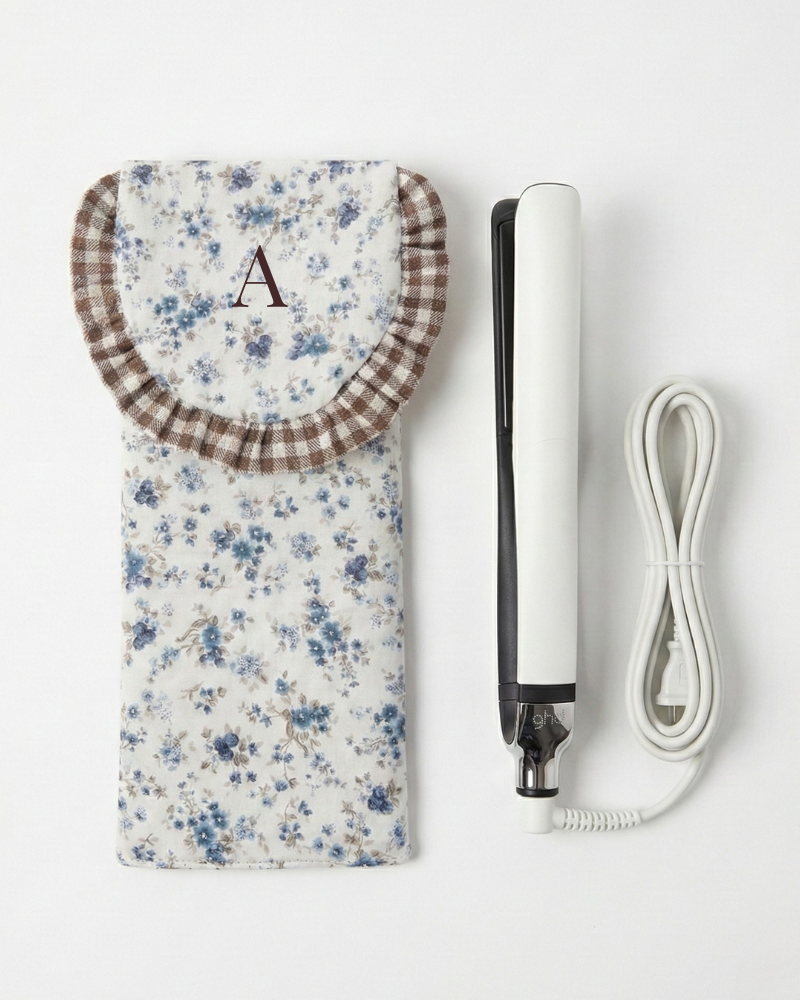 Funda de plancha de pelo Vichy brown