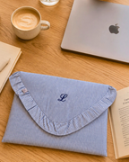 Personalized Florencia Laptop Sleeve – Blue & White Stripes