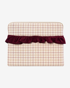 Personalized Lucca Laptop Sleeve – Burgundy Check