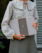 Personalized Venice Laptop Sleeve – Blue Check Print