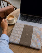 Personalized Venice Laptop Sleeve – Blue Check Print