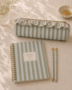 Personalized Rome Pouch – Blue & Green Stripes