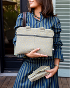 Personalized Siena Laptop Sleeve – Khaki Floral Print