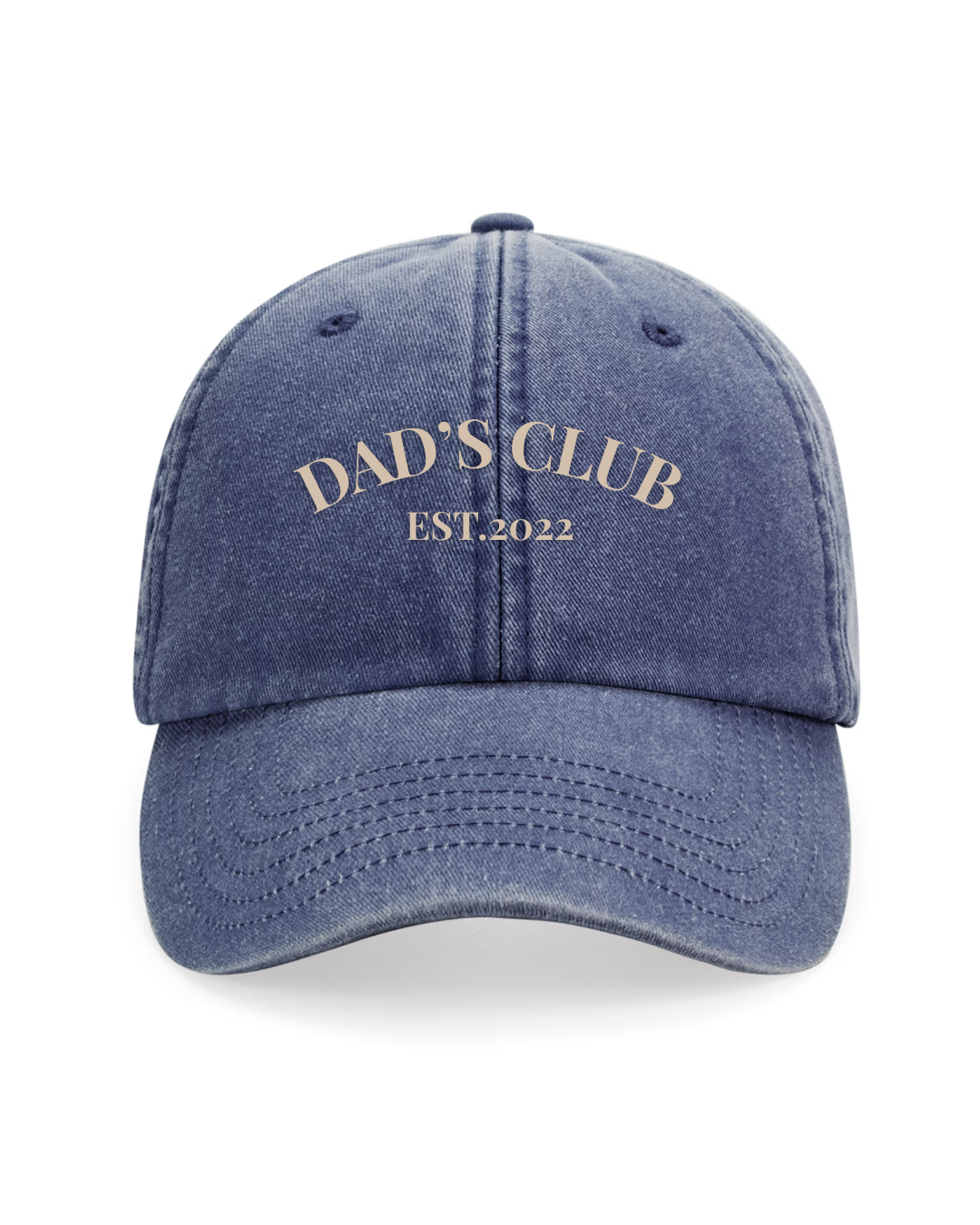 Gorra personalizada dos frases azul
