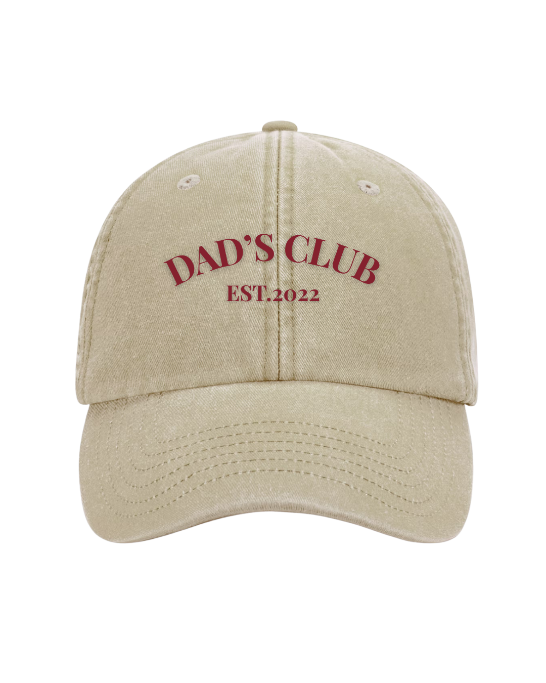 Gorra personalizada dos frases beige