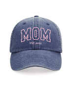 Gorra personalizada MOM letras gruesas azul