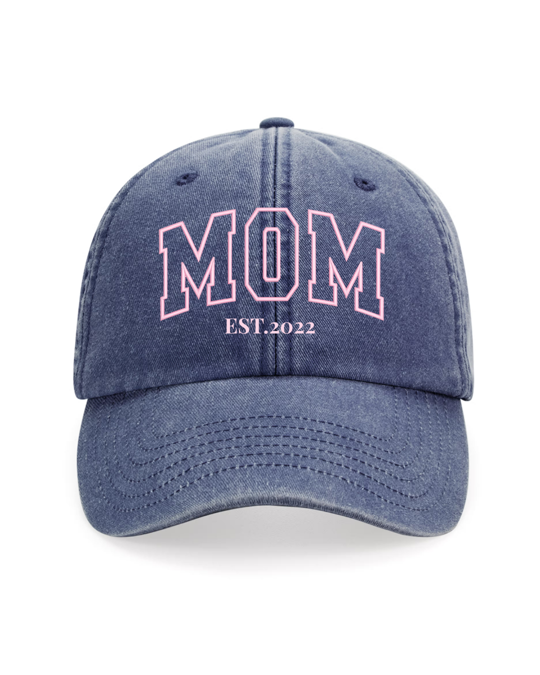 Gorra personalizada MOM letras gruesas azul