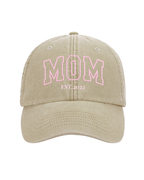 Gorra personalizada MOM letras gruesas beige