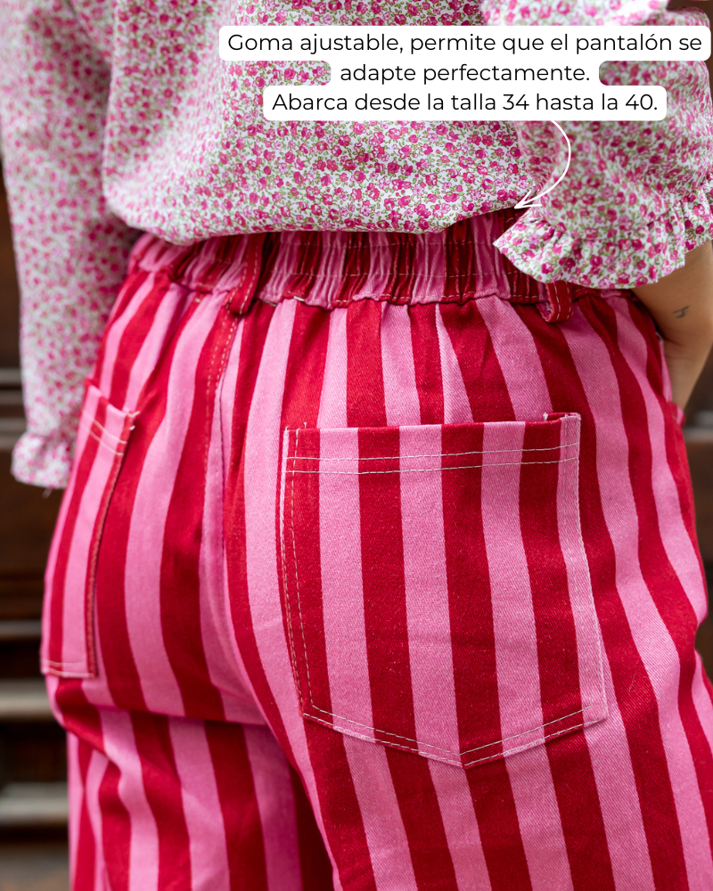 detalle cintura elastica trasera jeans olivia red mujer