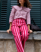 look completo jeans olivia red combinado con camisa y bolso mujer