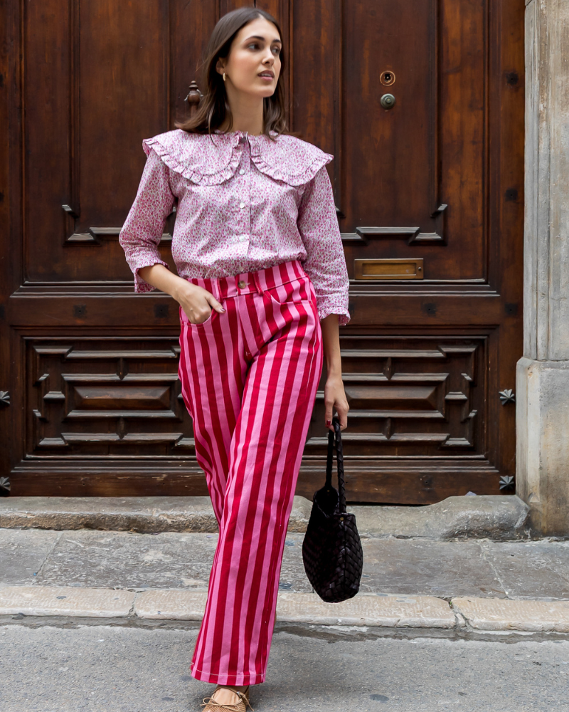 look completo jeans olivia red combinado con camisa mujer