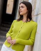 jersey de canalé verde lima mujer