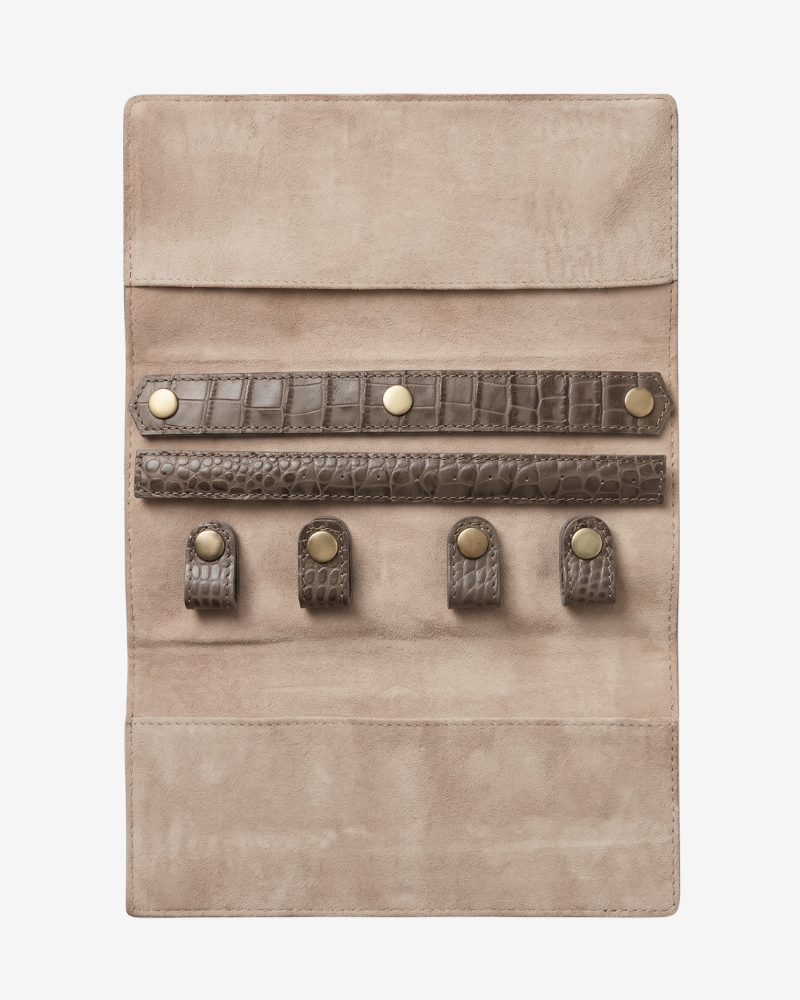 Joyero croco taupe