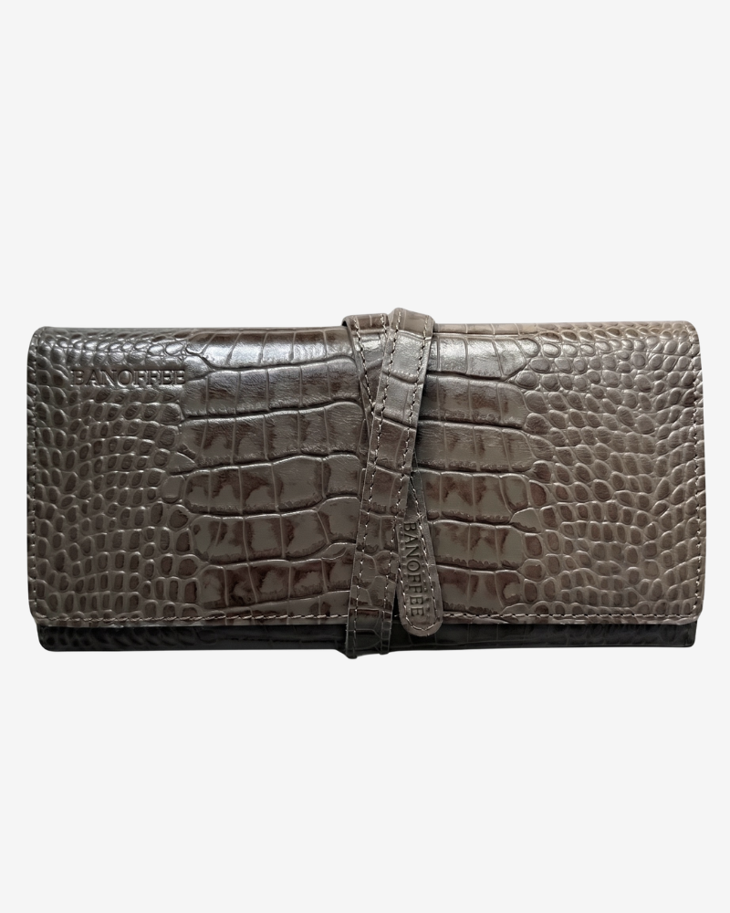 Joyero croco taupe