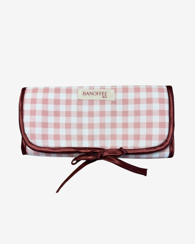 Personalised Vichy Jewellery Box in Pastel Pink 