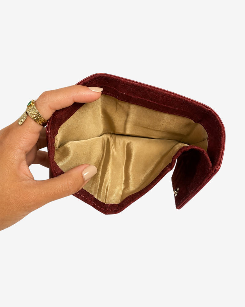 Monedero Piel Burdeos