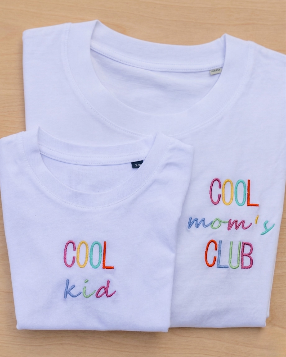 Pack camisetas personalizadas Cool Mom's Club y Cool Kid