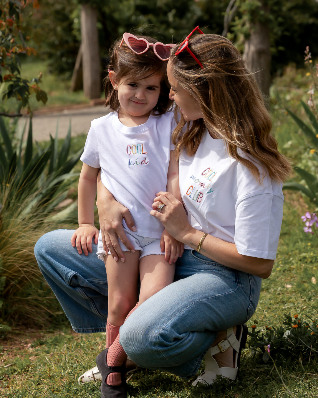 Cool Mom's Club and Cool Kid personalised T-shirt pack