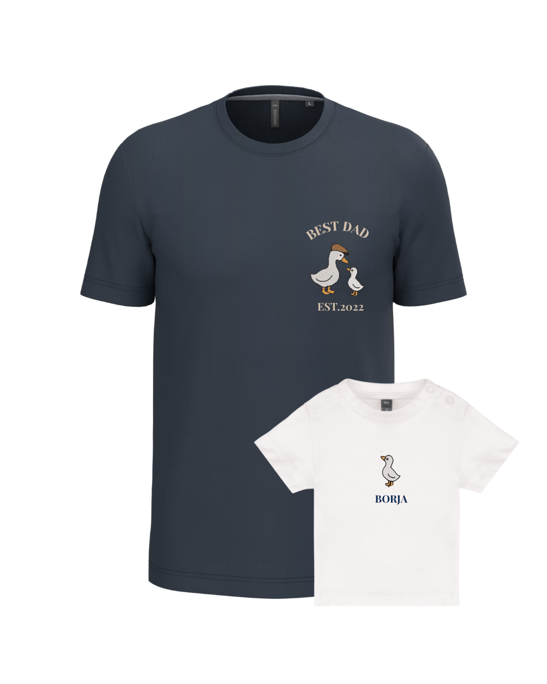 Pack camisetas personalizadas niño y adulto gansos