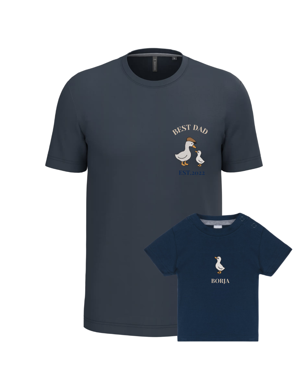 Pack camisetas personalizadas niño y adulto gansos