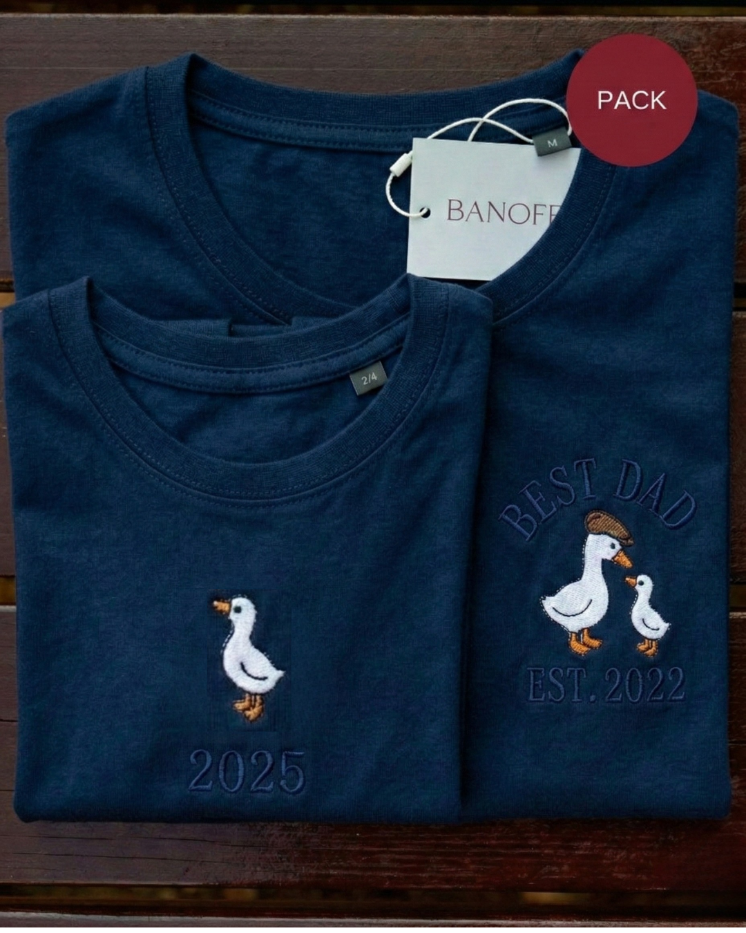 Adult and child customised duck sweatshirts pack (up to 3 years)