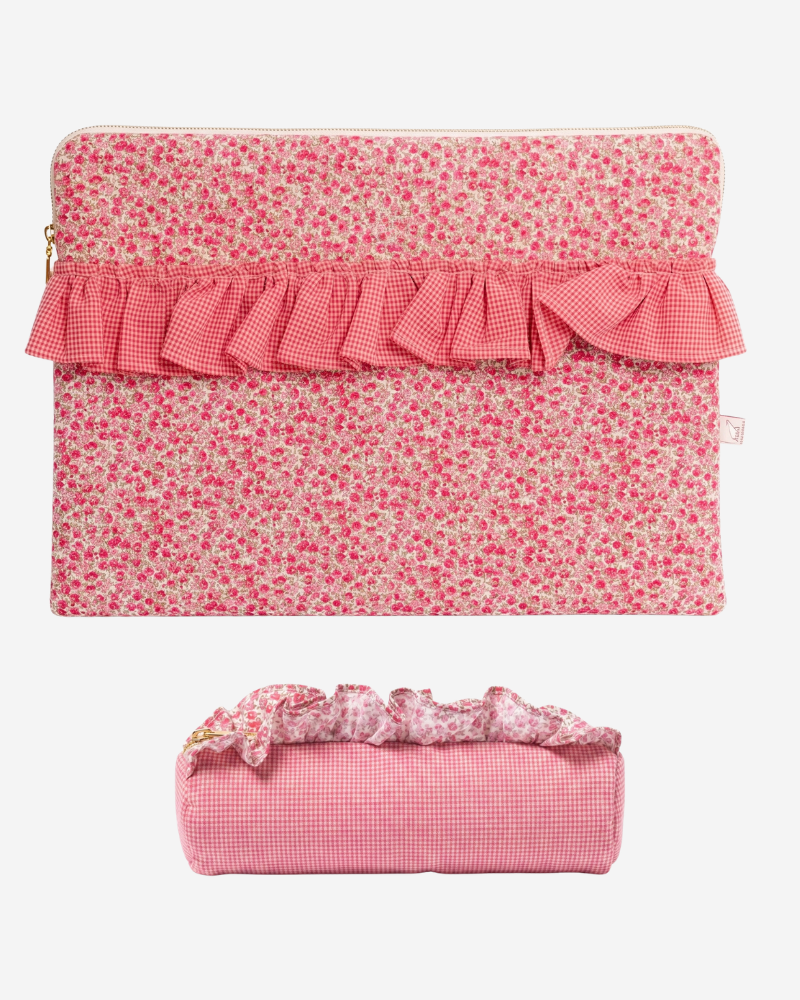 Pack Funda Flores Fucsia + Estuche Magnolia