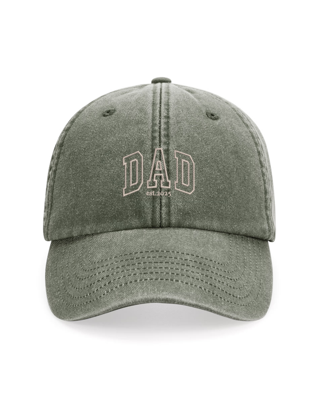 Personalised cap DAD bold letters green