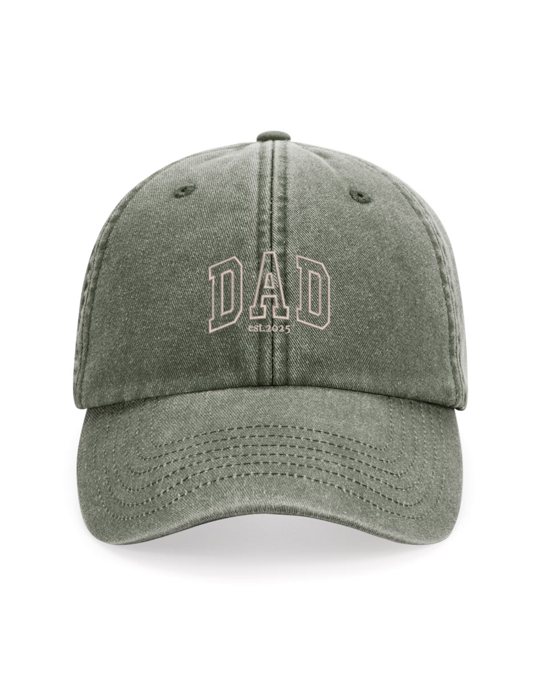 Gorra personalizada DAD letras gruesas verde