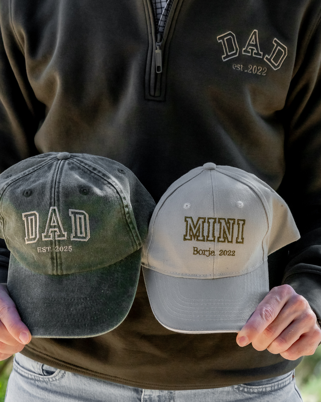 pack gorras personalizadas familia adulto y niño