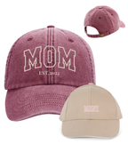 Pack gorras personalizadas MOM y MINI letras gruesas