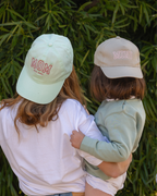 Pack gorras personalizadas MOM y MINI letras gruesas
