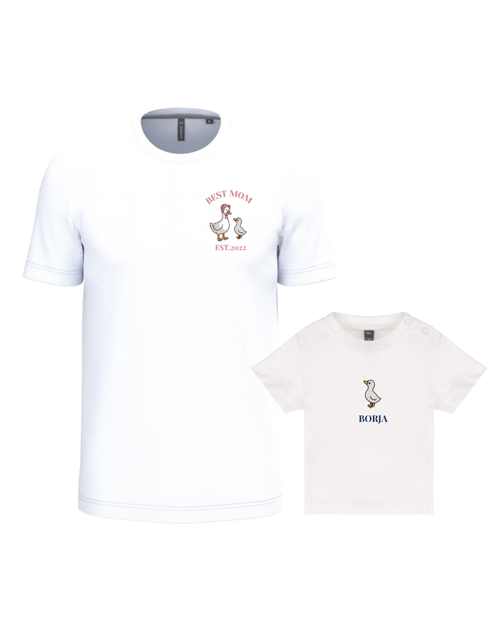 Pack camisetas personalizadas niño y mamá pato