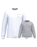 Pack sudaderas MOM y MINI bebé cruz corazón (hasta 36 meses)