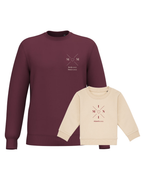 Pack sudaderas MOM y MINI bebé cruz corazón (hasta 36 meses)