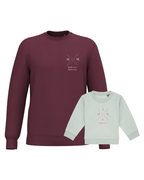 Pack sudaderas MOM y MINI bebé cruz corazón (hasta 36 meses)