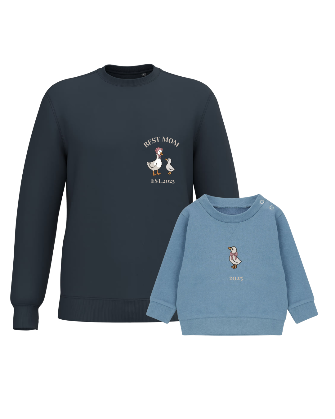 Pack bebé y Mamá sudaderas personalizadas ganso (hasta 36 meses)