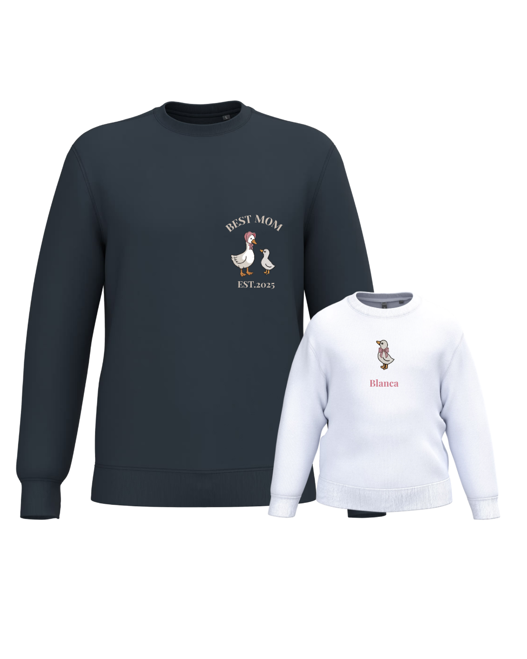 Pack Niño y Mamá sudaderas personalizadas ganso (desde 4 años)