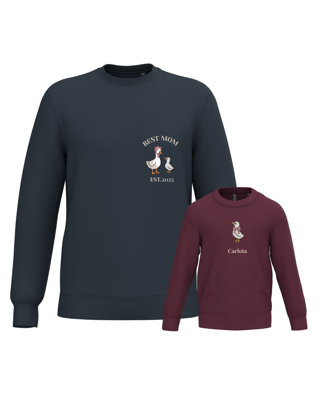 Pack Niño y Mamá sudaderas personalizadas ganso (desde 4 años)
