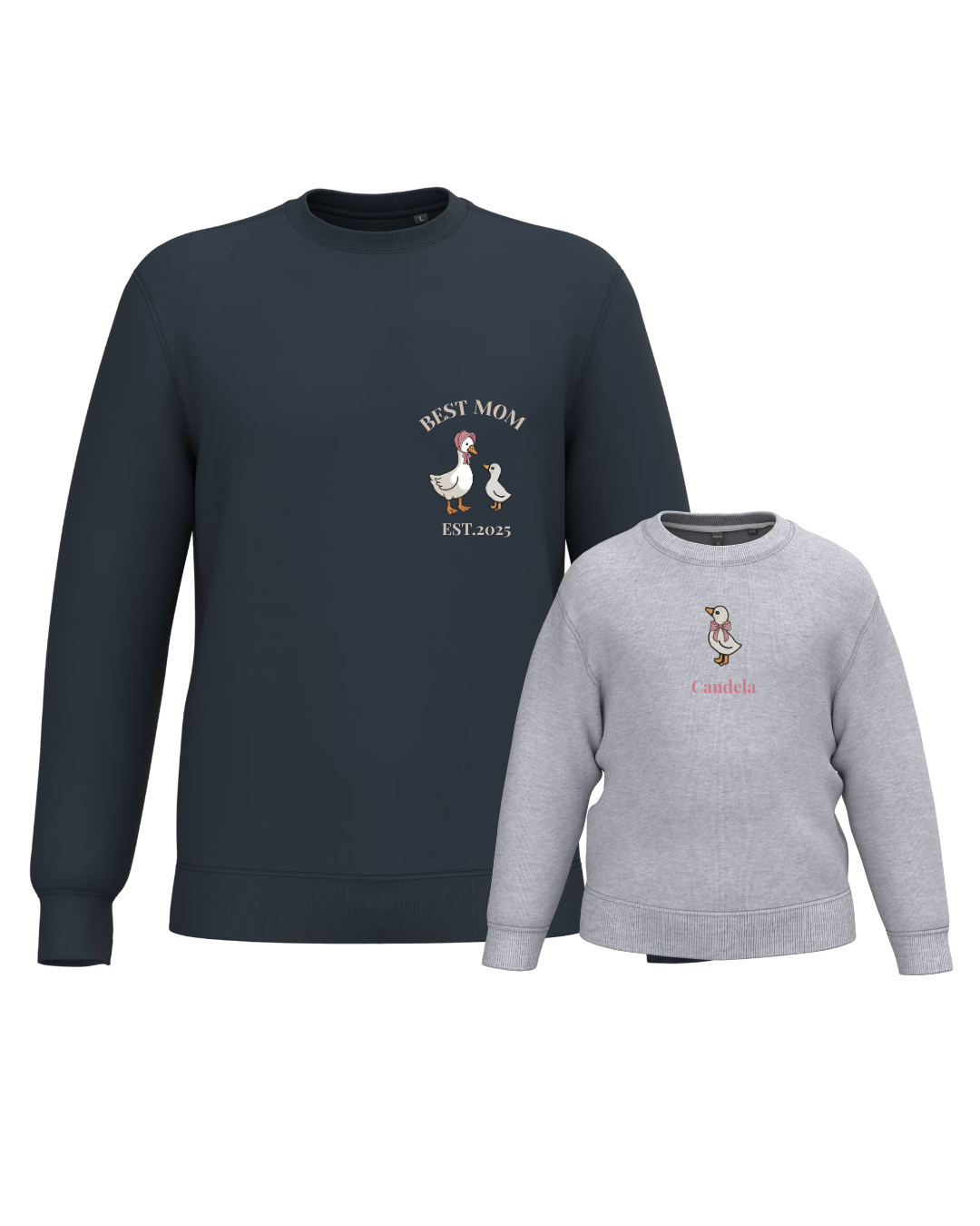 Pack bebé y Mamá sudaderas personalizadas ganso (hasta 36 meses)